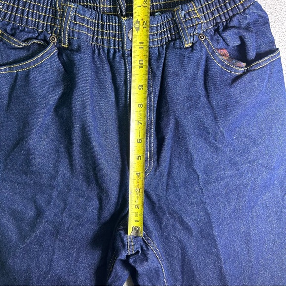 Habands Ice House Flannel Lined Slacks Mens 34x30 Blue Dark Wash Denim Straight - Picture 10 of 14